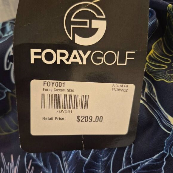 Foray Golf Women's Navy & Multicolor Floral Poly/Spandex Skirt Skort NEW - Picture 8 of 9